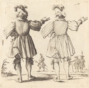 Officer med Plume, set bagfra, 1617 og 1621. af Jacques Callot