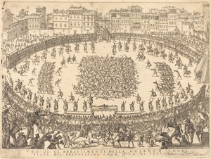 En af infanterikampene af Jacques Callot