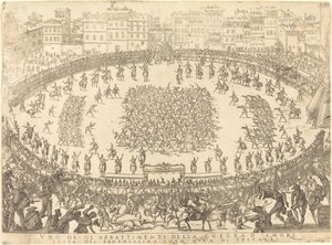 En af infanterikampene af Jacques Callot