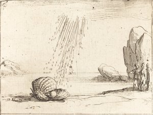 Østers med perle. af Jacques Callot