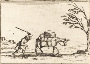 Bonde pisker sit Æsel af Jacques Callot
