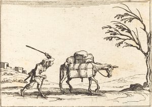 Bonde pisker sit Æsel af Jacques Callot