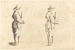 Bonde med en kop, ca. 1622. af Jacques Callot