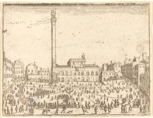 Public Square, Siena af Jacques Callot