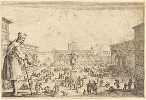 Piazza SS. Annunziata, Firenze af Jacques Callot