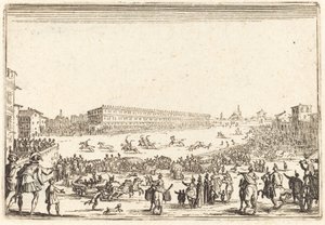 Piazza Santa Croce, Firenze, ca. 1622. af Jacques Callot