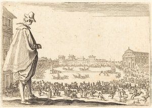 Piazza Santa Maria Novella, Firenze, ca. 1622. af Jacques Callot