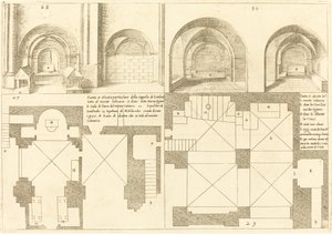 Plan og højde af kapellet Godefroy de Bouillon af Jacques Callot