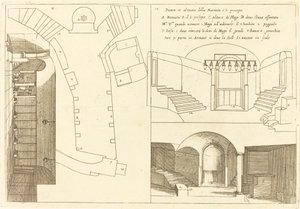 Plan og Højde af den hellige Fødselskirke af Jacques Callot