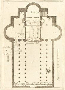 Plan over den hellige krybbes kirke af Jacques Callot