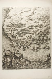 Plade fire fra The Siege of La Rochelle af Jacques Callot