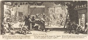 Plyndring af et stort bondehus af Jacques Callot
