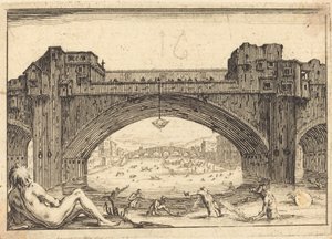 Ponte Vecchio, Firenze af Jacques Callot