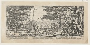 Bøndernes hævn, blad 17 fra serien “Krigens rædsler” af Jacques Callot