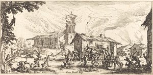 At hærge og brænde en landsby af Jacques Callot