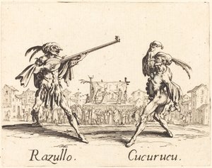 Razullo og Cucurucu af Jacques Callot