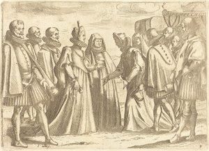 Reception i Mantua af Jacques Callot