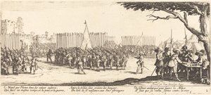 Rekruttering af tropper, ca. 1633. af Jacques Callot