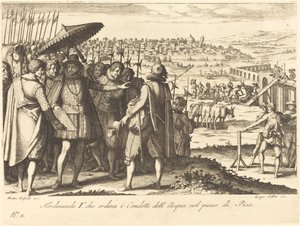 Restaurering af akvædukten i Pisa af Jacques Callot