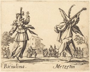 Riciulina og Metzetin af Jacques Callot