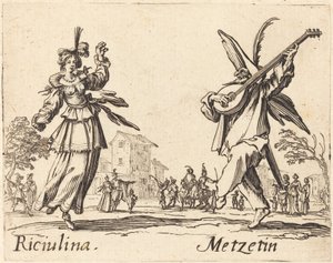 Riciulina og Metzetin af Jacques Callot