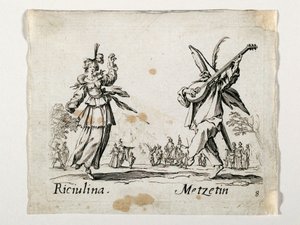 Riculina og Metzetin, figurer fra Commedia dell