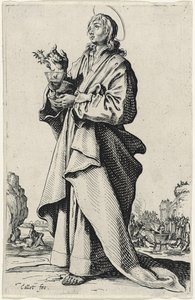 Sankt Johannes evangelisten fra Les Grands Apôtres (De store apostle), 1631 af Jacques Callot