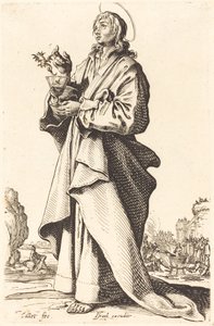 Sankt Johannes evangelisten, udgivet 1631. af Jacques Callot