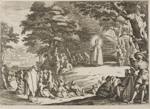 Der heilige Nikolaus predigt von Jacques Callot