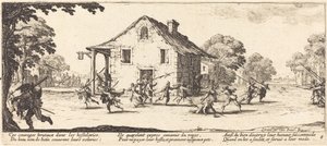 Scene for plyndring af Jacques Callot