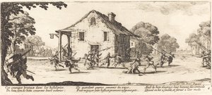 Scene for plyndring af Jacques Callot