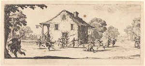 Scene for plyndring af Jacques Callot