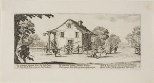 Plyndringsscene, planche fire fra Krigens elendighed af Jacques Callot