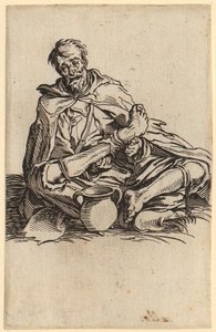 Svækkelig tigger, blad 13 fra serien «Tiggerne» af Jacques Callot