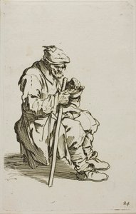 Seated Beggar Eating, tallerken 24 fra The Beggars