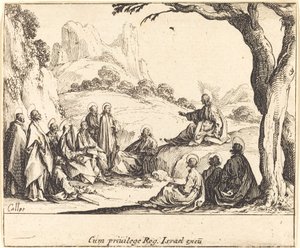Bjergprædiken, 1635. af Jacques Callot