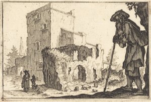 Hyrde og ruiner af Jacques Callot