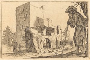 Hyrde og ruiner, ca. 1622. af Jacques Callot
