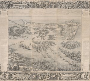 Belejring af Citadel of Saint Martin på Isle de Ré af Jacques Callot