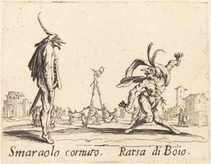 Smaralo Cornuto og Ratsa di Boio af Jacques Callot