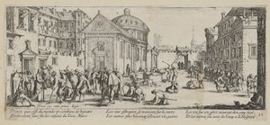 Hospital, blad 15 fra serien „Krigens rædsler“ af Jacques Callot