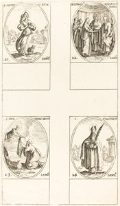 St. Agnes; Jomfruens ægteskab; Sankt Ildefonsus; Sankt Timothy af Jacques Callot