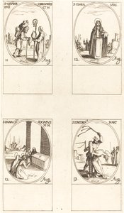 Sankt Alexander Carbonarius; St. Clare; St. Digna og ledsagere; St. Concordia af Jacques Callot