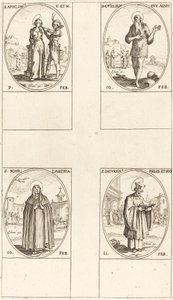 Sankt Apollonia; Sankt Guillaume; St. Scholastica; St. Saturnin af Jacques Callot