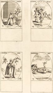 Skt. Bonaventura, Skt. Justus, Skt. Henrik, kejser, St. Antiochus. af Jacques Callot