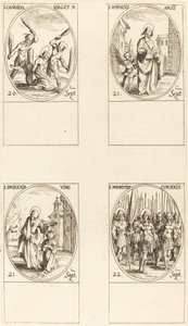 St. Canida; St. Matthæus; St. Ipigenia; St. Maurice og ledsagere af Jacques Callot