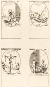 St. Castorius, St. Carpophorus & De fire kronede martyrer, minde om billedet. af Jacques Callot
