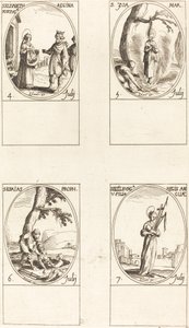 St. Elizabeth af Portugal; St. Zoe; St. Esajas, Profet; St. Edelburge af Jacques Callot