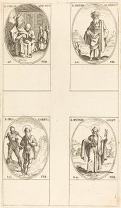 Sankt Felix; Sankt Josef af Arimatæa; St. Polycarpe; Sankt Matthias, apostel af Jacques Callot