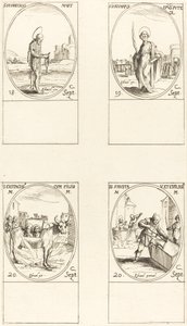 St. Ferreolus, St. januar, St. Eustace og hans børn, St. Fausta og Evelasius. af Jacques Callot